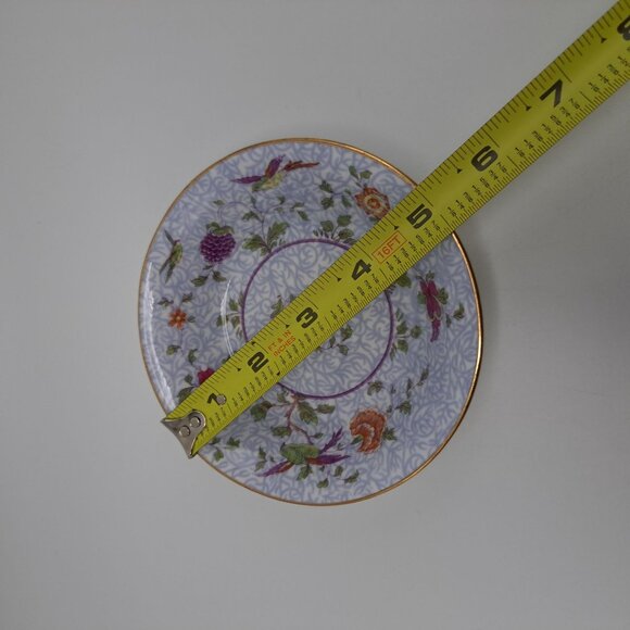 Crown Staffordshire Bird of Paradise England Floral Sauce Bowl Vintage - Picture 3 of 6